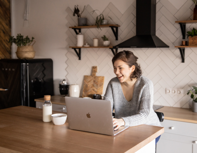Happy Womanwith Laptop